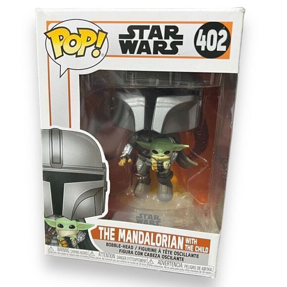 Funko Pop! Star Wars The Mandalorian with Child Flying Jetpack IN STOCK Pop 402 - Picture 1 of 8